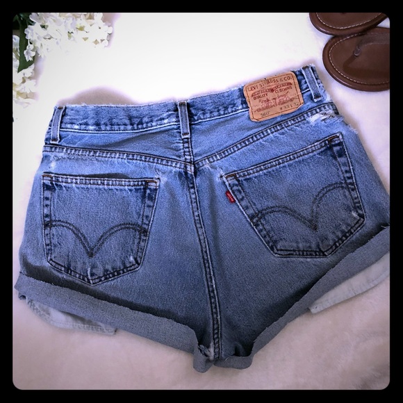 Levi's Pants - Levi’s 560 Distressed Cut off shorts